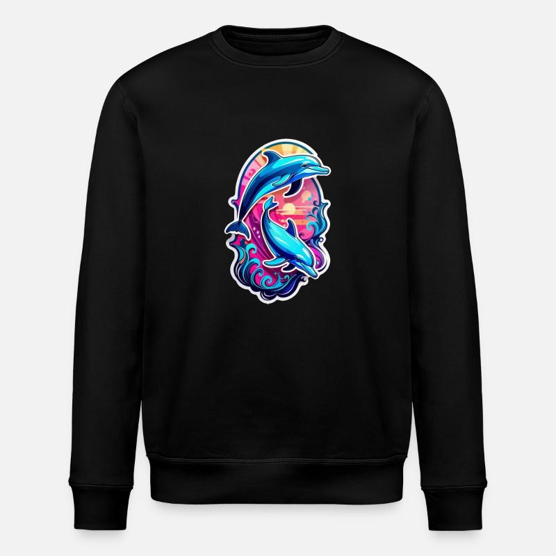 dauphin et ocean - Sweat bio ROLLER Stanley/Stella Unisexe - noir