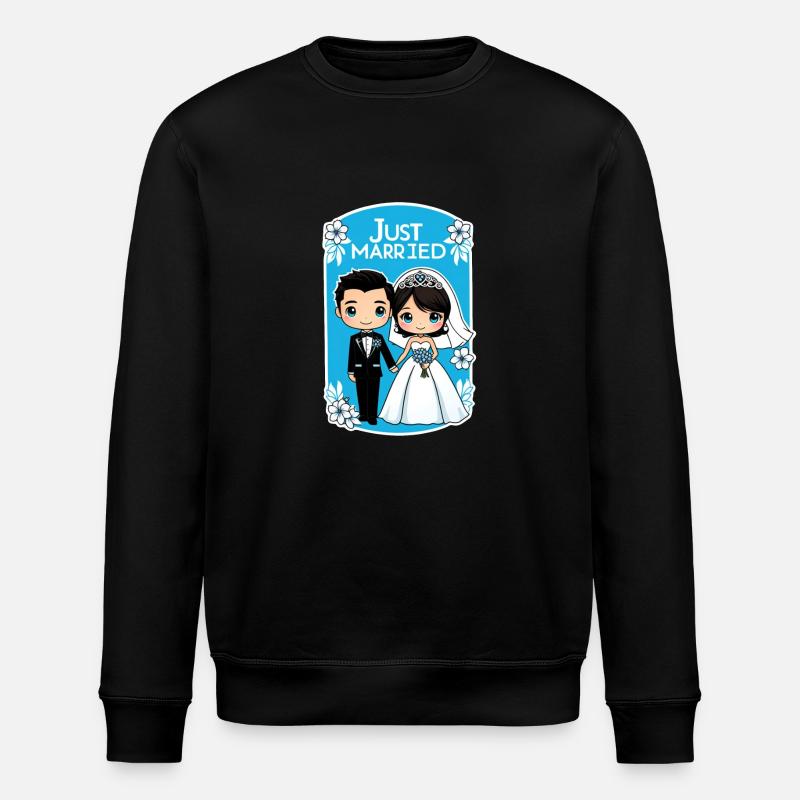 Just Married - Zur Hochzeit - Stanley/Stella Unisex Bio-Sweatshirt ROLLER - Schwarz