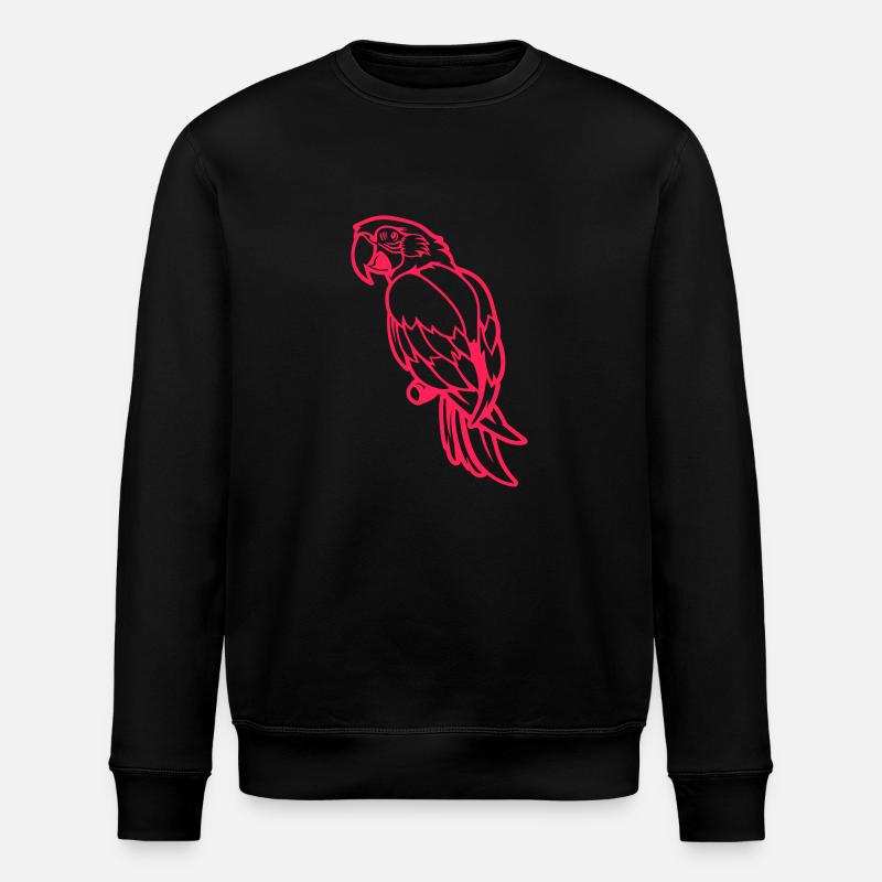 papagei tier comic - Stanley/Stella Unisex Bio-Sweatshirt ROLLER - Schwarz