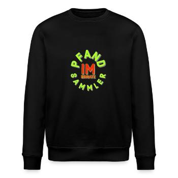 Pfandsammler im Einsatz - Stanley/Stella Unisex Bio-Sweatshirt ROLLER - Schwarz - Vorne - Nik (191cm)