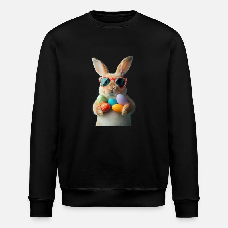 Osterhase - Stanley/Stella Unisex Bio-Sweatshirt ROLLER - Schwarz