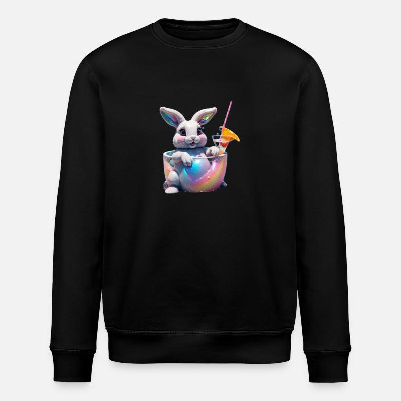 Häschen Schlurp - Stanley/Stella Unisex Bio-Sweatshirt ROLLER - Schwarz