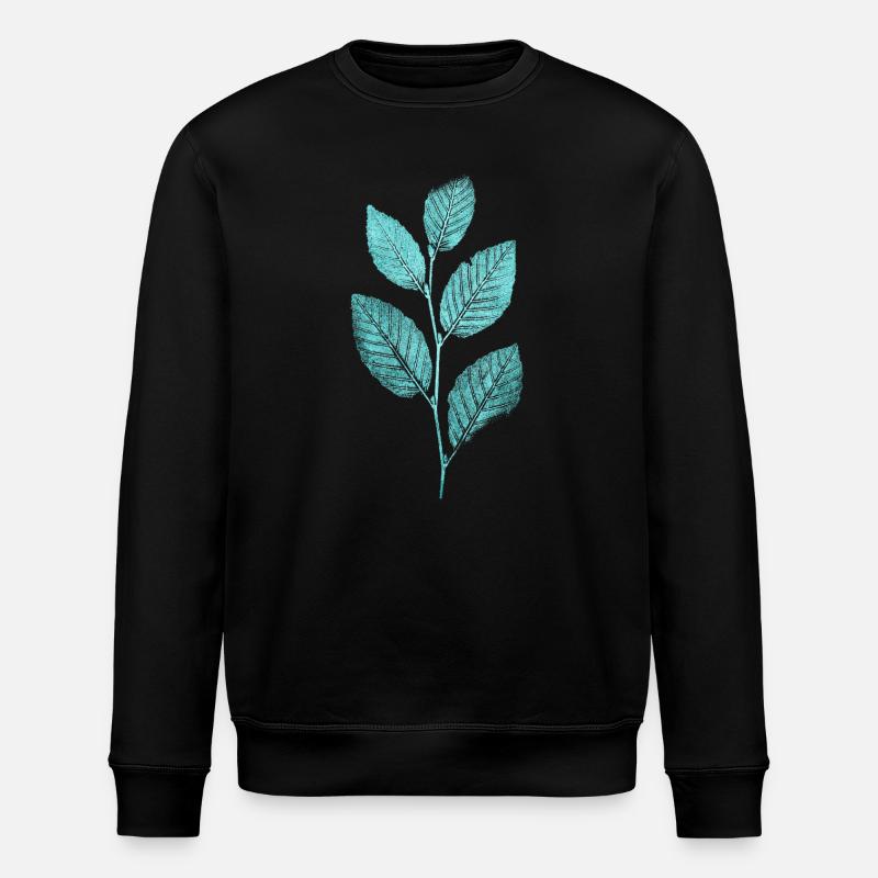 Blatt Ast / Blätter Buche Wald - Stanley/Stella Unisex Bio-Sweatshirt ROLLER - Schwarz