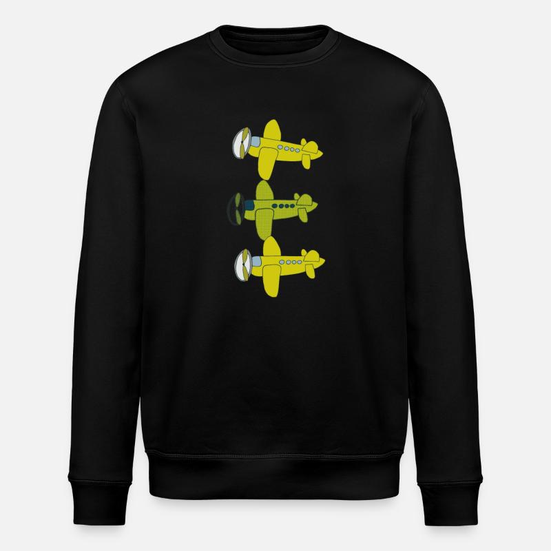 Avion 3 fois - Sweat bio ROLLER Stanley/Stella Unisexe - noir