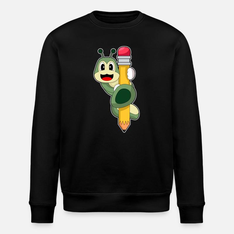 Caterpillar Pupil Pencil School - Stanley/Stella ROLLER Unisex Organic Sweatshirt - black
