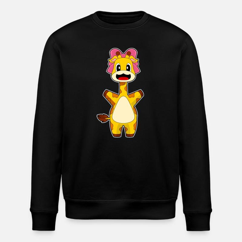 Giraffe Schleife - Stanley/Stella Unisex Bio-Sweatshirt ROLLER - Schwarz