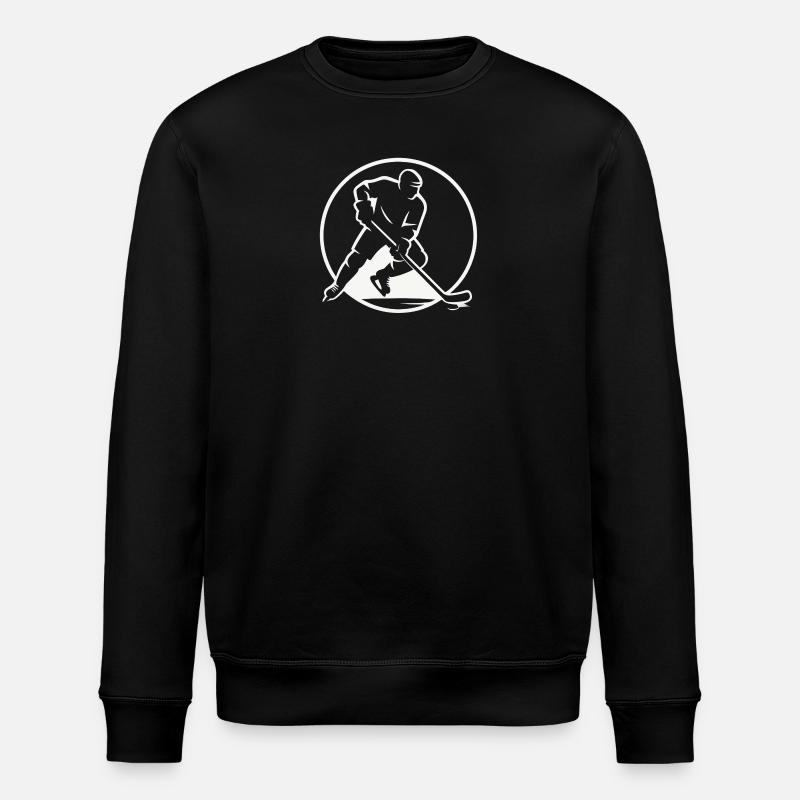 Kreis Hockey Silhouette Emblem - Stanley/Stella Unisex Bio-Sweatshirt ROLLER - Schwarz