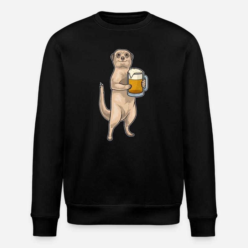 Bière de suricate - Sweat bio ROLLER Stanley/Stella Unisexe - noir