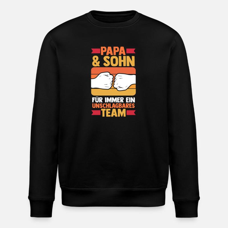 Papa Und Sohn - Stanley/Stella Unisex Bio-Sweatshirt ROLLER - Schwarz