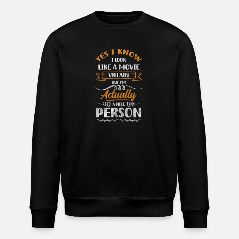 Introvert Nerd Quiet Single - Stanley/Stella ROLLER Unisex Organic Sweatshirt - black
