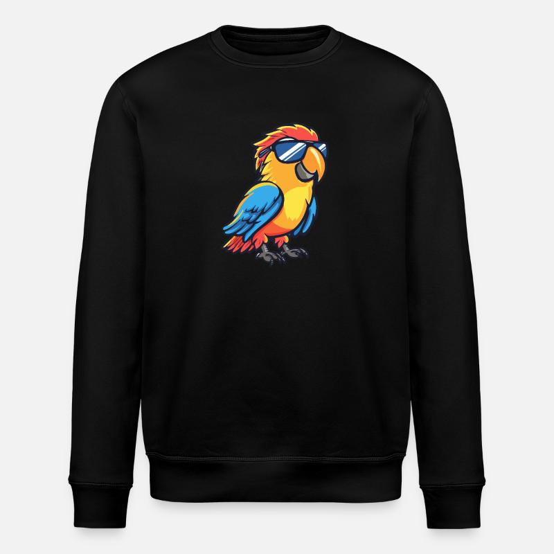 Papagai Cool Comic - Stanley/Stella ROLLER Unisex Organic Sweatshirt - black