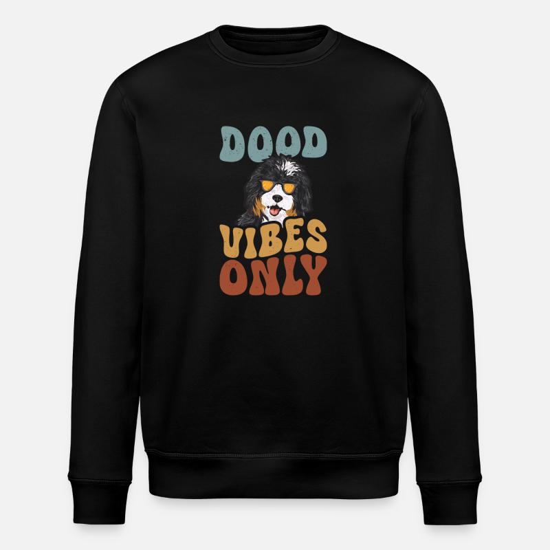 Bernedoodle Hund - Stanley/Stella Unisex Bio-Sweatshirt ROLLER - Schwarz