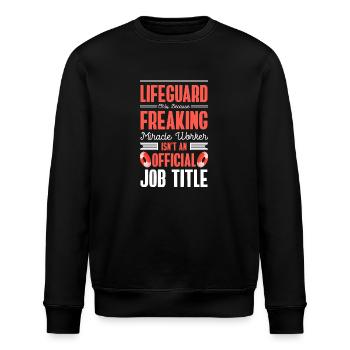 Lifeguard Outdoor Pool Sea Profession - Stanley/Stella ROLLER Unisex Organic Sweatshirt - black - Front - Nik (191cm)