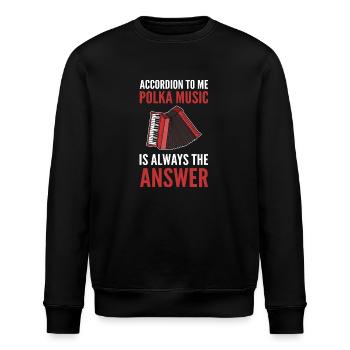 Akkordeon - Stanley/Stella Unisex Bio-Sweatshirt ROLLER - Schwarz - Vorne - Nik (191cm)