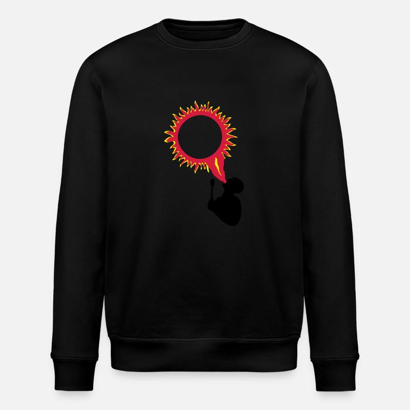 Fire breathing - Stanley/Stella ROLLER Unisex Organic Sweatshirt - black