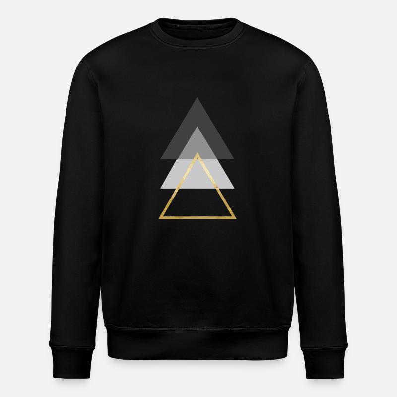 Dreiecke - Stanley/Stella Unisex Bio-Sweatshirt ROLLER - Schwarz