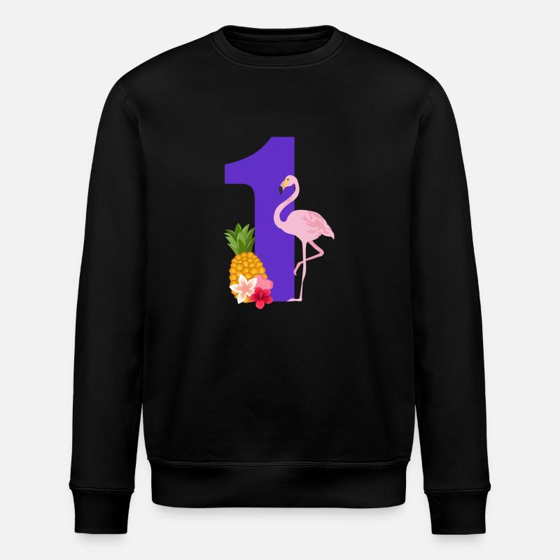 1. Jubiläum Flamingo - Stanley/Stella Unisex Bio-Sweatshirt ROLLER - Schwarz