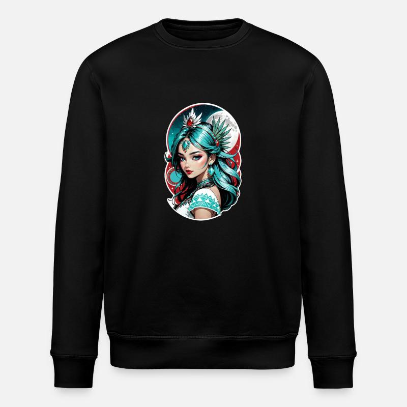 princesse indienne - aztek - Sweat bio ROLLER Stanley/Stella Unisexe - noir