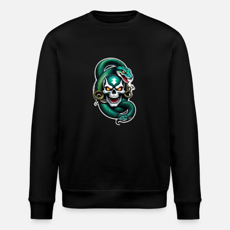 serpent squelette et tatouage - Sweat bio ROLLER Stanley/Stella Unisexe - noir