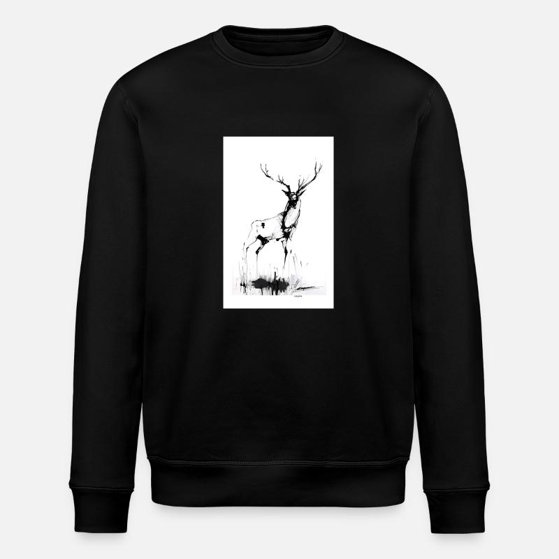Der Hirsch - Stanley/Stella Unisex Bio-Sweatshirt ROLLER - Schwarz