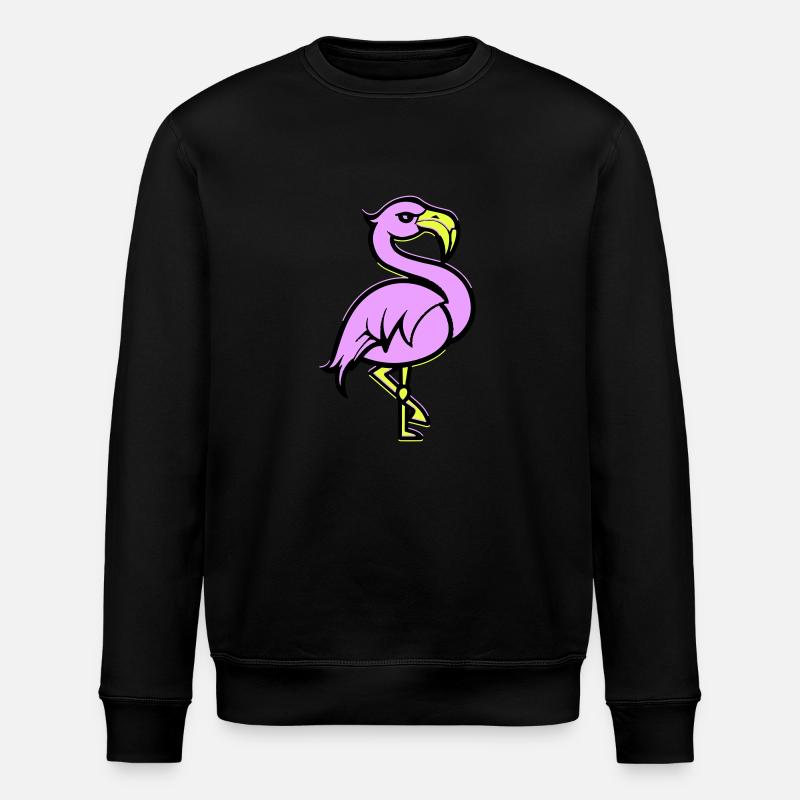 flamingo comic - Stanley/Stella Unisex Bio-Sweatshirt ROLLER - Schwarz