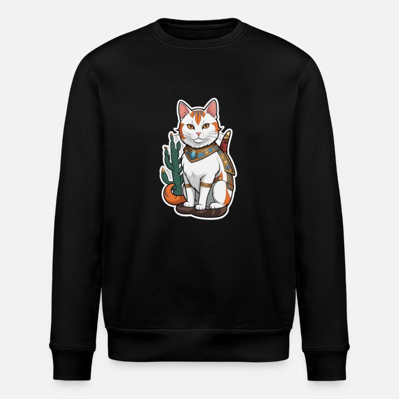 Cat Comic - Stanley/Stella ROLLER Unisex Organic Sweatshirt - black