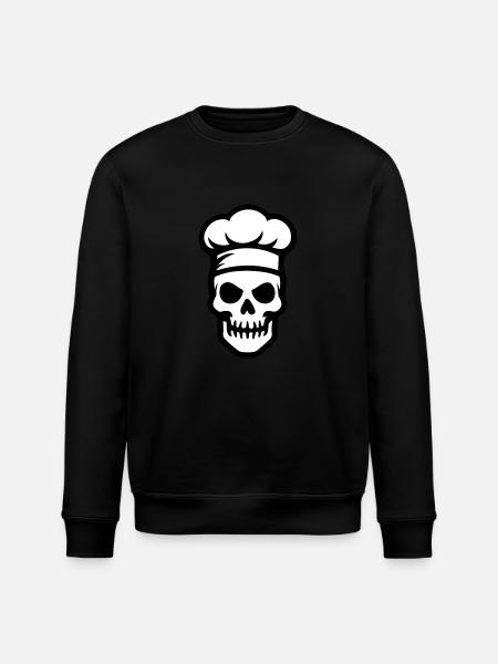 Chef Skeleton Chef Chef Hat - Stanley/Stella ROLLER Unisex Organic Sweatshirt - black