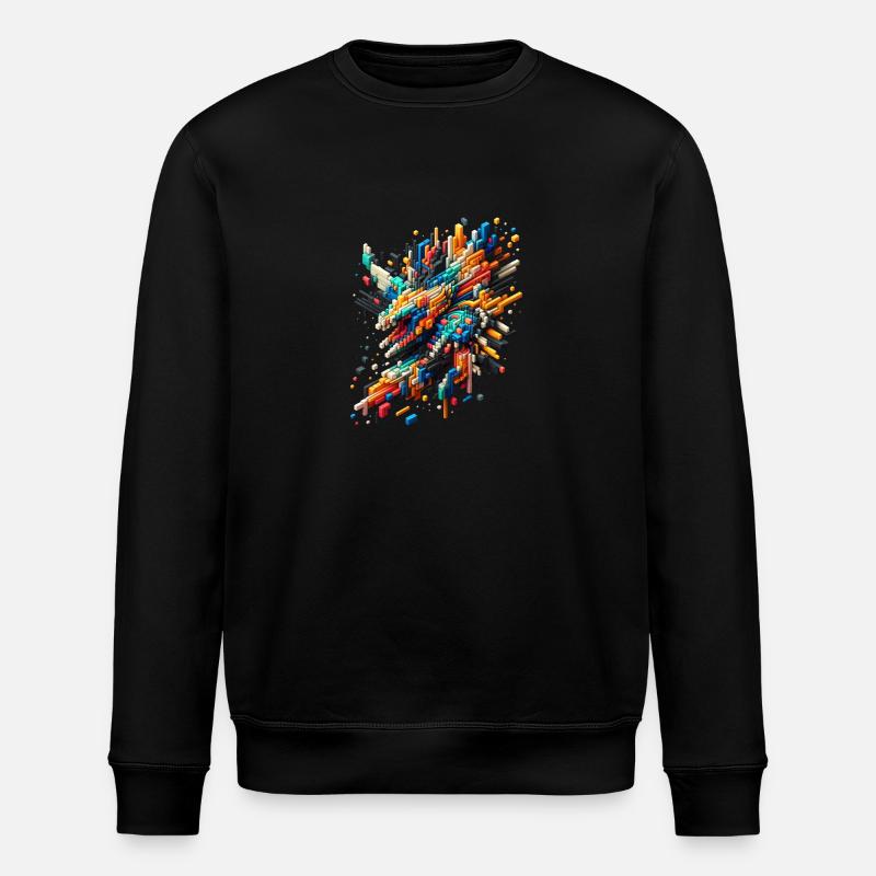 Voxel Circuitry - Stanley/Stella ROLLER Unisex Organic Sweatshirt - black