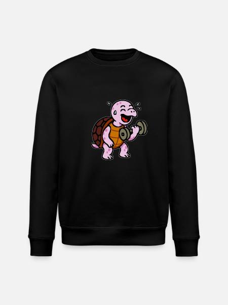 Pink turtle pink girl - Stanley/Stella ROLLER Unisex Organic Sweatshirt - black