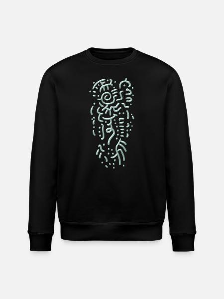 Gothic Flourish Pattern - Abstract - Stanley/Stella ROLLER Unisex Organic Sweatshirt - black