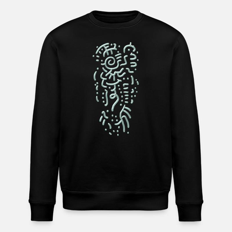 Gothic Flourish Pattern - Abstract - Stanley/Stella ROLLER Unisex Organic Sweatshirt - black