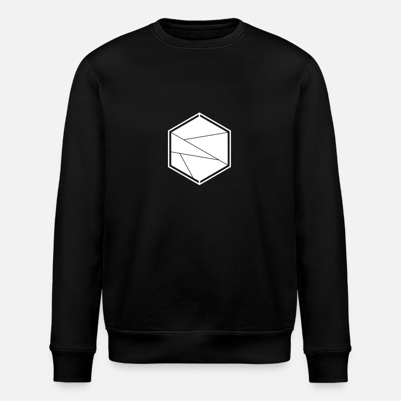 Abstraktes Sechseck - Stanley/Stella Unisex Bio-Sweatshirt ROLLER - Schwarz