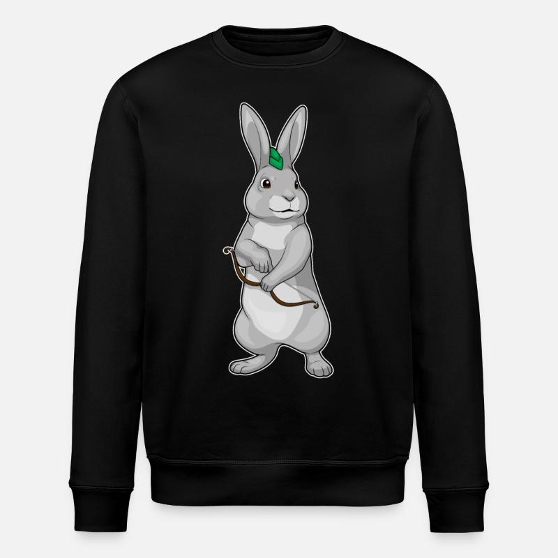 Arc d’archer lapin - Sweat bio ROLLER Stanley/Stella Unisexe - noir