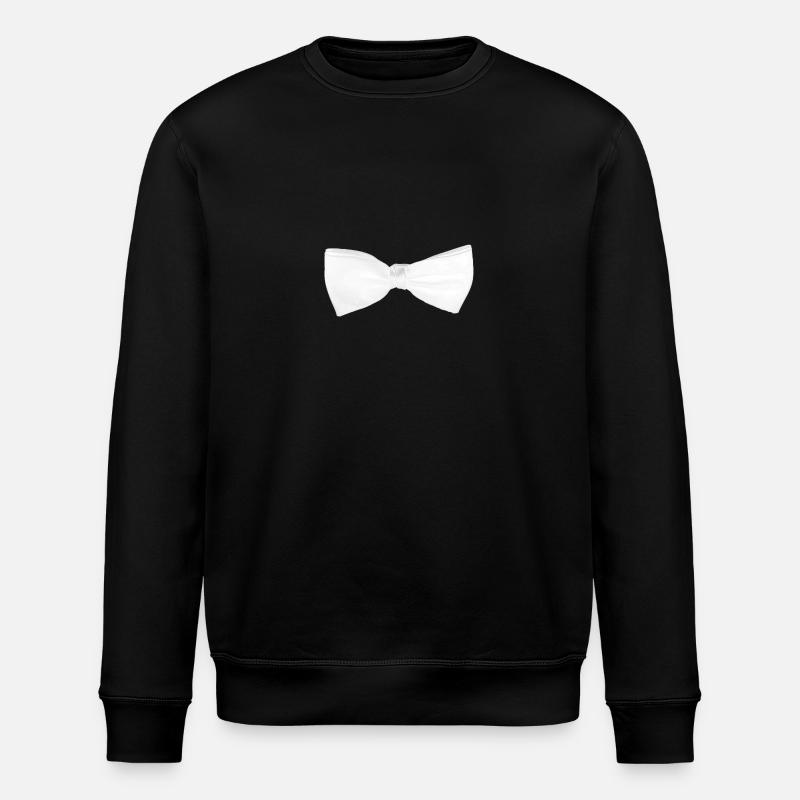 Faux Noeud Papillon blanc - Sweat bio ROLLER Stanley/Stella Unisexe - noir