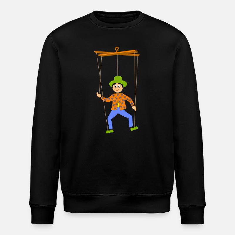 kinder marionette spielen - Stanley/Stella Unisex Bio-Sweatshirt ROLLER - Schwarz