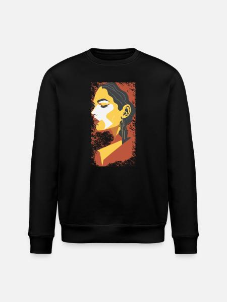 Geometric Summer Portrait - Stanley/Stella ROLLER Unisex Organic Sweatshirt - black