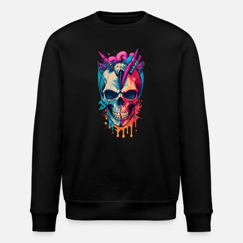 Totenkopf - Stanley/Stella Unisex Bio-Sweatshirt ROLLER - Schwarz