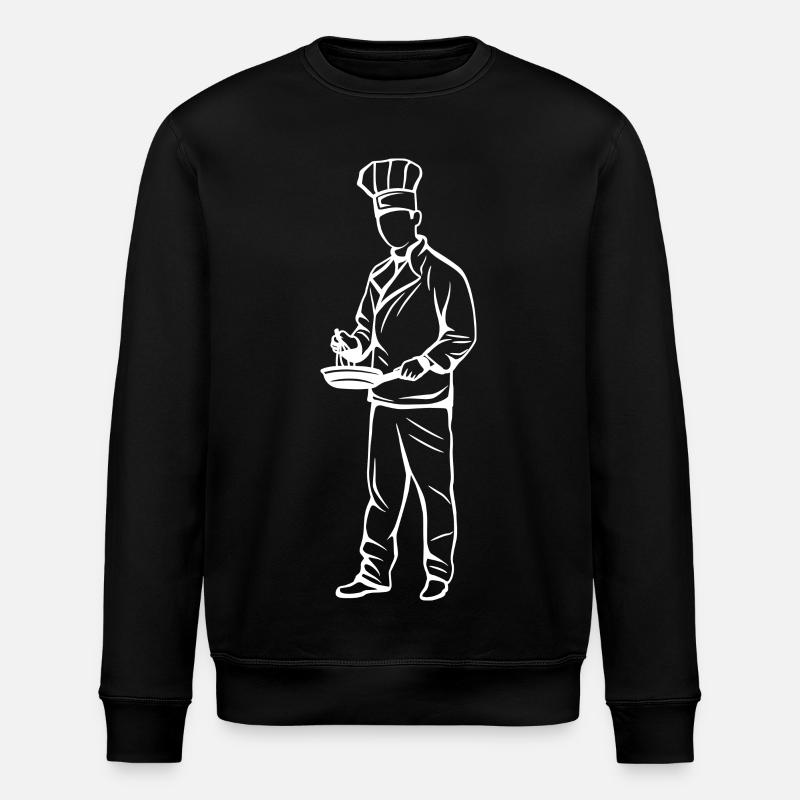 Chef Sketch - Stanley/Stella ROLLER Unisex Organic Sweatshirt - black
