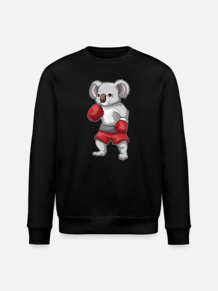 Koala Boxer Boxhandschuhe Boxen - Stanley/Stella Unisex Bio-Sweatshirt ROLLER - Schwarz