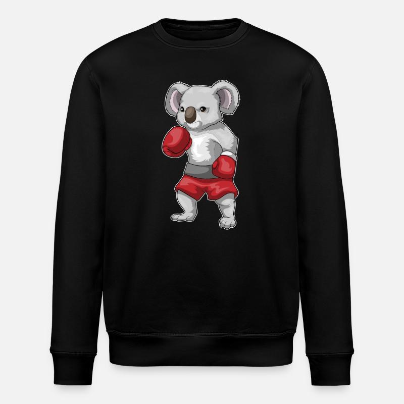 Koala Boxer Boxhandschuhe Boxen - Stanley/Stella Unisex Bio-Sweatshirt ROLLER - Schwarz