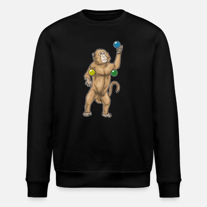 Singe jongleur jongleur - Sweat bio ROLLER Stanley/Stella Unisexe - noir