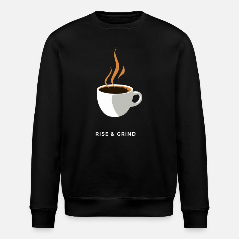 Dämpfende Kaffeemühle - Stanley/Stella Unisex Bio-Sweatshirt ROLLER - Schwarz