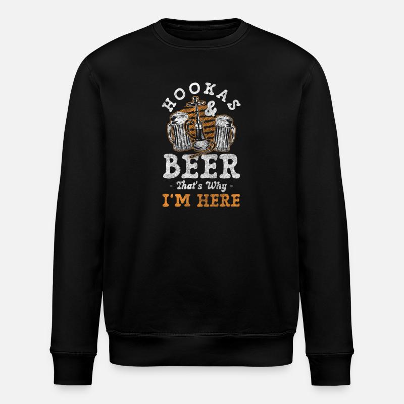 Hookah Smoker Hookah Bar - Stanley/Stella ROLLER Unisex Organic Sweatshirt - black