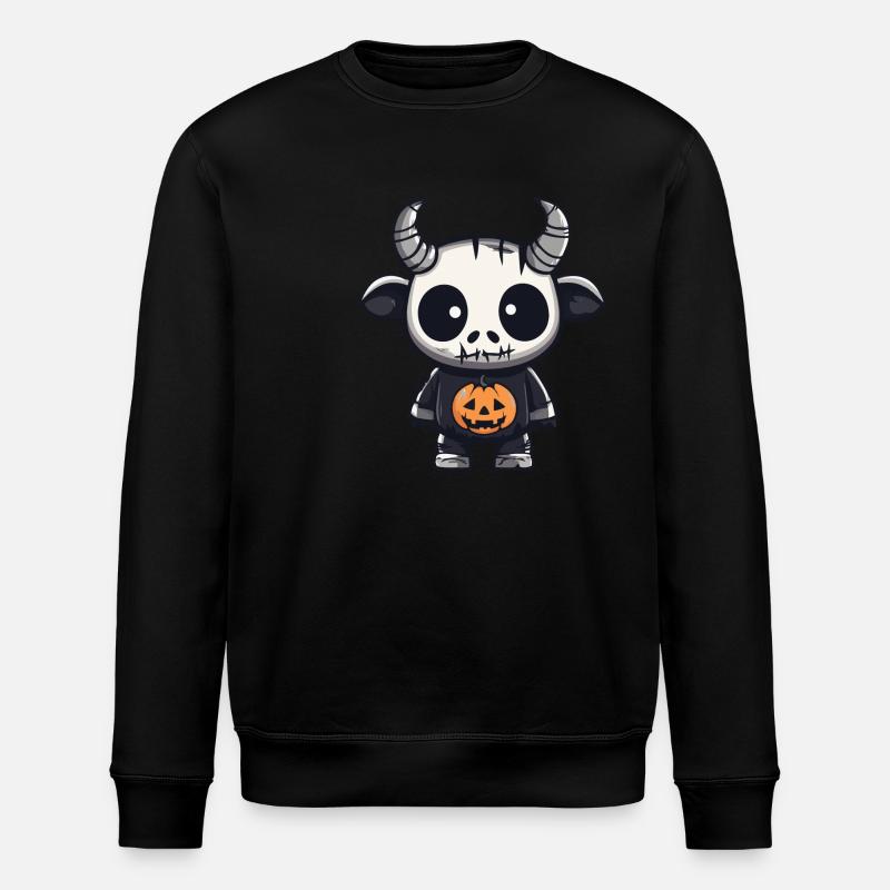 Bull Halloween Zombie - Stanley/Stella ROLLER Unisex Organic Sweatshirt - black