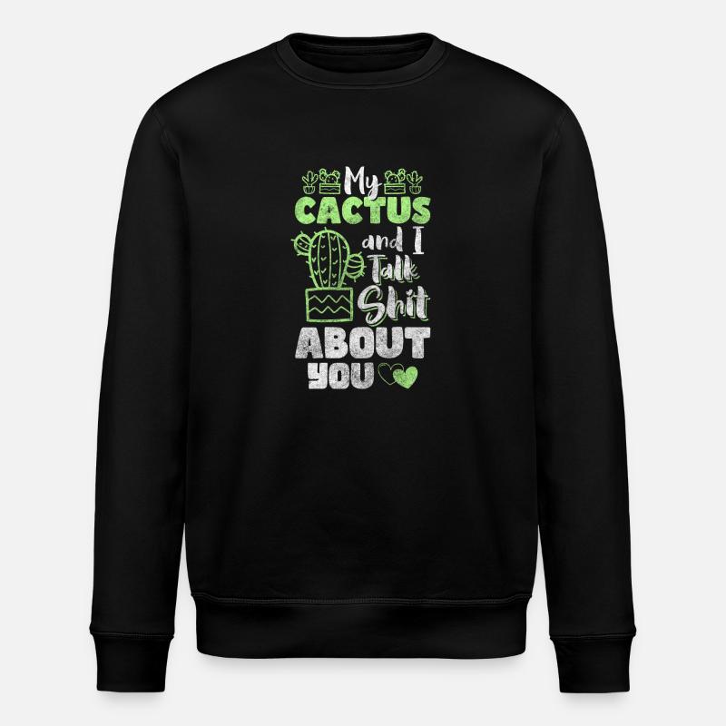 Cactus Eau Câlin - Sweat bio ROLLER Stanley/Stella Unisexe - noir