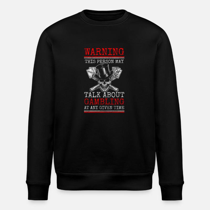 Player Deck Poker Skat - Stanley/Stella ROLLER Unisex Organic Sweatshirt - black