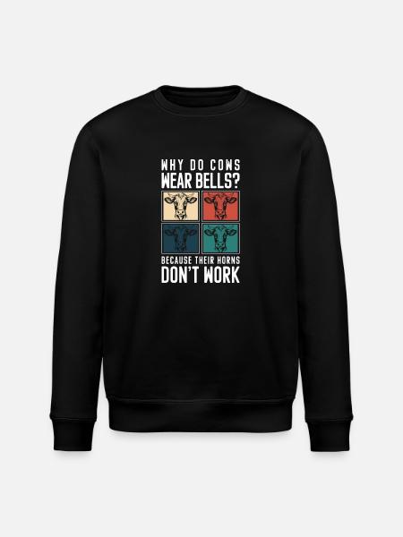 Cows Dairy Cow Farmer - Stanley/Stella ROLLER Unisex Organic Sweatshirt - black