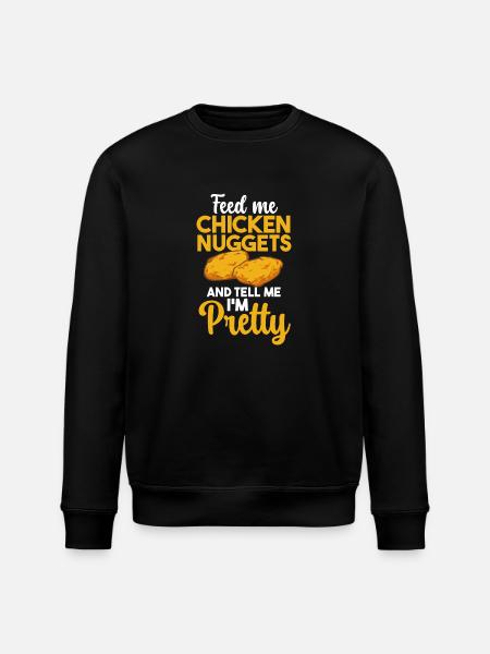 Chicken Nugget Lover Chicken Nuggets - Stanley/Stella ROLLER Unisex Organic Sweatshirt - black