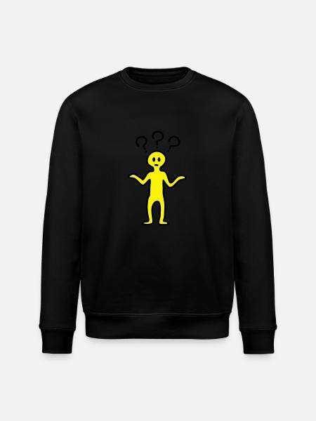 Question mark males - Stanley/Stella ROLLER Unisex Organic Sweatshirt - black