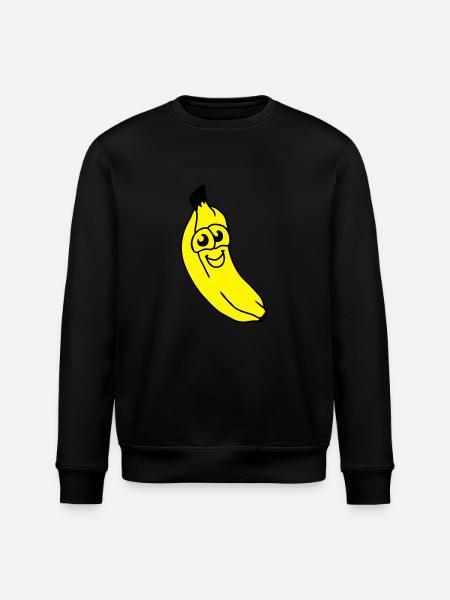 small banana - Stanley/Stella ROLLER Unisex Organic Sweatshirt - black